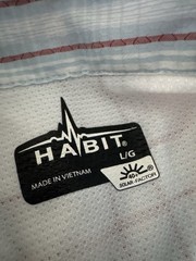 Habit Travel Shirt L Plaid UPF 40 Sun Protection Lightweight Fishing Sports