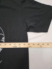 JERZEES Shirt Mens L Black Graphic Crew Jersey Cotton Made In USA Moose Novelty