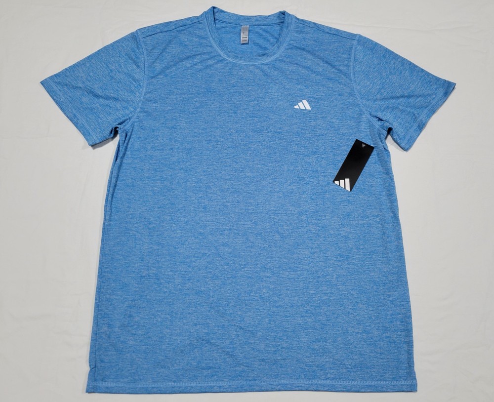 Adidas Men’s Tech Tee Short Sleeve Sports -Running Training Shirt Blue Crew