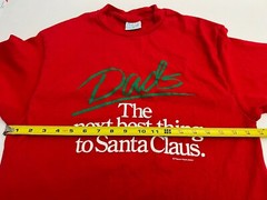 Christmas Holiday T Shirt Dad Funny Large Red Short Sleeve Humor Santa Claus USA