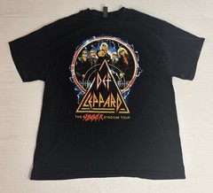 Def Leppard Tour Shirt XL Black 2024 Summer Stadium Concert Band Graphic Tee