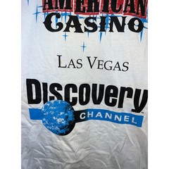 Vintage Discovery Channel Shirt American Casino Las Vegas Promo TV Show Tee XL