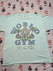 Vintage World Gym Shirt Men Large 90s