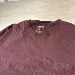 Duluth Trading Co Mens 2XL Longtail T Relaxed Fit Burgundy Pocket T Shirt