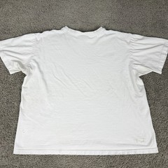 Nautica Shirt Mens Large White Blue Spell Out Logo Short Sleeve Cotton READ