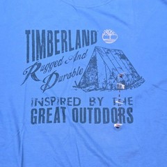 Timberland Great Outdoors Graphic T-Shirt Men’s Size L Blue Rugged & Durable NWT