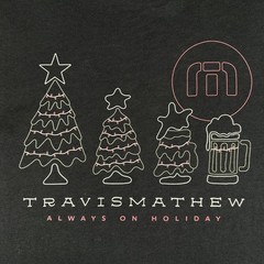 Travis Mathew Shirt Mens XL Black Always On Holiday Christmas Beer Graphic Tee