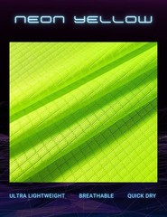 DEMOZU Men’s 3 Inch Neon Running Shorts Bright Workout Gym Large, Yellow
