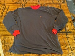 VTG Duck Head Double Lined Long Sleeve Gray and Red 90s Y2K READ Size Large L