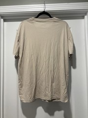Rue 21 Men’s Size Small Cream Boxy Tee Straight Hem Short Sleeve