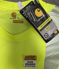 Carhartt Force T-Shirt L Neon Relaxed Fit High-Visibility Reflective Tee Work