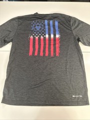 ARIAT TEK Men’s Large Short Sleeve Shirt Black USA, Free Shipping!