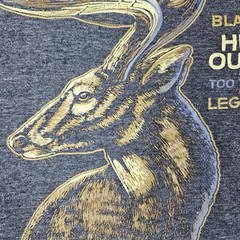 Black Antler Hunting T-Shirt Mens M Too Tough To Quit Gray Legendary 52 Outdoor