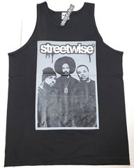 STREETWISE Tank Top T-shirt West Side Hip Hop Rap Vest Men’s Black New