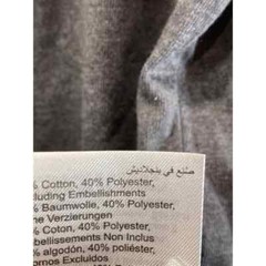 Cotton:On Men’s Charcoal Marle Nebraska Crewneck Tbar Sport T-Shirt SZ L