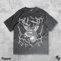 Deer Lightning Vintage Retro Comfort Tee