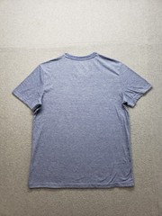 Sonoma Men Shirt M Blue White Striped Short Sleeve Crew Neck Flat Front Pullover