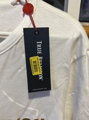 Optic White True Religion Optic White Tee With Gold Metallic Print. Size L (NWT)
