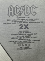 AC/DC Red Lighting T-Shirt Men’s Size XL White Graphic Cotton Tee Angus Young