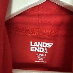 Lands End Super-T Vintage Red Turtle Neck Longsleeve Size XXL 50-52 Old Money