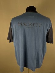 Hackett London T Shirt Men 3XL Heritage Multi Tee Colorblock Crest Red Blue