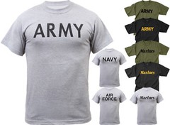 US Military PT T-Shirt Physical Training Tactical Workout Exercise Gym Running