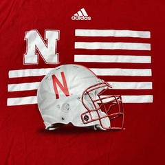 Adidas The Go-To Tee Nebraska Cornhuskers Football Men’s 2X Red Cotton Knit