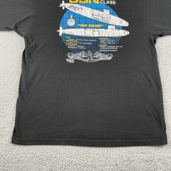 Vtg FOTL Adult XL Black Shirt SSN 594 Class Nuclear Powered Submarine 1991 USA