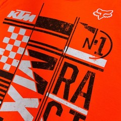 Fox Racing x KTM T-Shirt Mens M Orange MX FoxTech Motocross Motorcycle