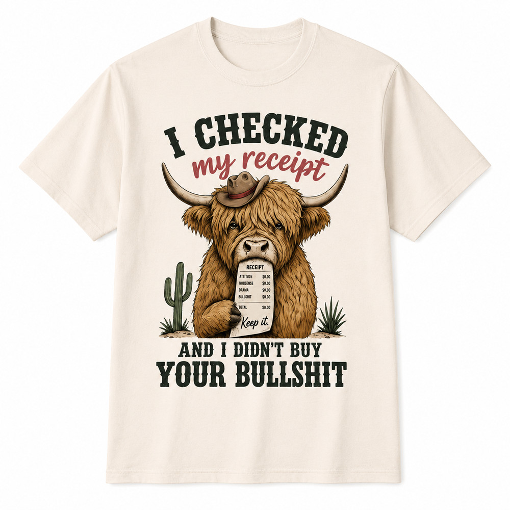Funny Highland Cow Graphic Western Unisex T-Shirt Vintage Farm Animal Tee