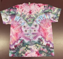 Hand Dyed Tie Dye Ice Dye T-shirt, XL, NWT”s Multicolor Tee, Festival, Retro,