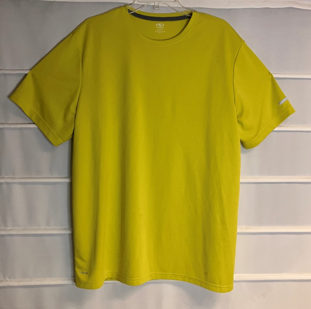 Athletic Works Neon Yellow Polyester Short Sleeve T Shirt XL 46-48 EC!