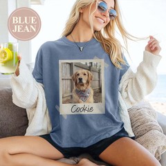 Custom Pet Photo Comfort Tee Personalized Dog Cat Picture