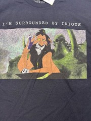 Disney Lion King Scar I’m Surrounded by Idiots Black T-Shirt ,sz Small