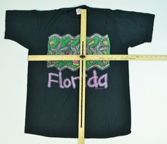 Vintage 90’s Florida Single Stitch Black Pink Souvenir Starfish Sea Shells Shirt