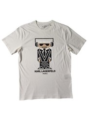 Karl Lagerfeld Men’s White Graphic Logo T-Shirt Size Medium