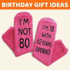 80th Birthday Gift Socks for Women, Funny Novelty Presents for 80 Year Old Lady