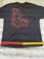 2009 XL Hot Leather 100% Cotton Oversized Skeleton Grunge Biker Shirt