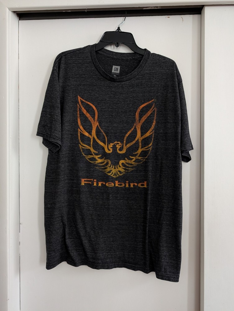 GM Firebird Pontiac Trans AM Gray Grey Heather Logo T-shirt XL Cars Show Racing