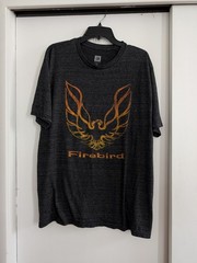 GM Firebird Pontiac Trans AM Gray Grey Heather Logo T-shirt XL Cars Show Racing