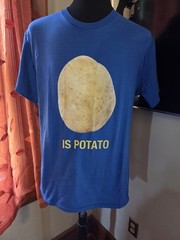 The Late Show With Stephen Colbert Is Potato Blue Short Sleeve T Shirt Size L
