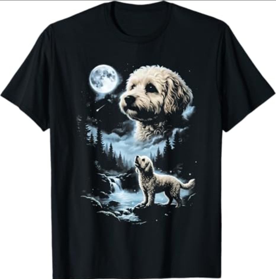 Maltipoo Howling to the Moon T-Shirt