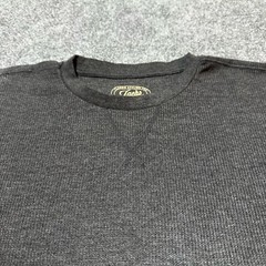 Jachs Shirt Mens XXL Grey Cotton Blend Waffle Knit Long Sleeve Casual