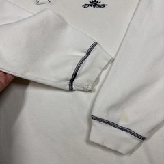 Vintage Jnco Shirt Henley Long Sleeve Men (XL) Size 2 White Distressed Stained