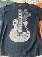 Nice Lot of 6 Assorted Guitar Themed Men’s T-Shirts. Size Large. See Photos.