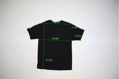 Champion T525C Heritage Jersey Top Black Blank T-Shirt Short Sleeve 6 oz Mens M