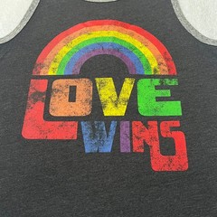 Well Worn (XS) Love Wins Rainbow Pride Contrasting Trim Tank Top