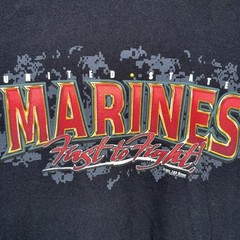 United States Marines First to Fight Men’s Size 2XL Black Vintage 2012