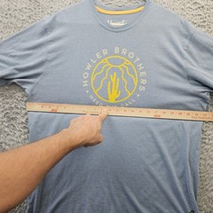 Howler Bros Graphic T Shirt Cactus Sun Men XL Blue Heed the Call *Pinhole back