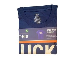 Men’s Lucky Fishing Shirt Blue Graphic Tee Short Sleeve Crew Neck Outdoors M-XXL